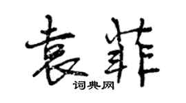 曾庆福袁菲行书个性签名怎么写