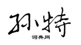 曾庆福孙特行书个性签名怎么写