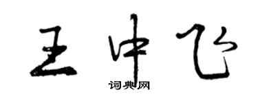 曾庆福王中飞行书个性签名怎么写