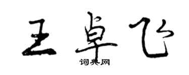 曾庆福王卓飞行书个性签名怎么写