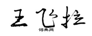 曾庆福王飞拉行书个性签名怎么写