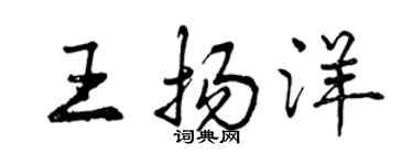曾庆福王扬洋行书个性签名怎么写