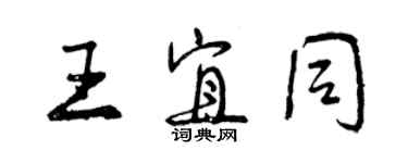 曾庆福王宜同行书个性签名怎么写