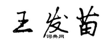 曾庆福王发苗行书个性签名怎么写