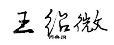 曾庆福王绍微行书个性签名怎么写
