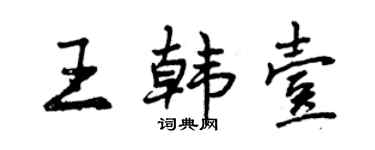 曾庆福王韩壹行书个性签名怎么写