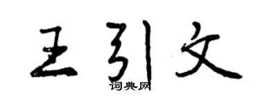 曾庆福王引文行书个性签名怎么写