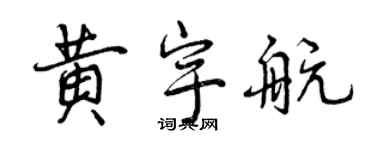 曾庆福黄宇航行书个性签名怎么写