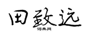 曾庆福田致远行书个性签名怎么写