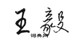骆恒光王毅行书个性签名怎么写