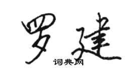 骆恒光罗建行书个性签名怎么写