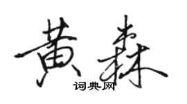 骆恒光黄森行书个性签名怎么写