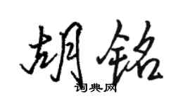 骆恒光胡铭行书个性签名怎么写