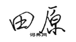 骆恒光田原行书个性签名怎么写