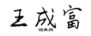 曾庆福王成富行书个性签名怎么写