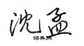 骆恒光沈孟行书个性签名怎么写