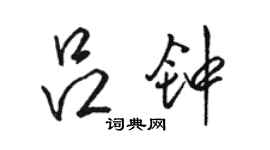 骆恒光吕钟行书个性签名怎么写