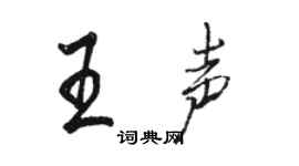 骆恒光王声行书个性签名怎么写