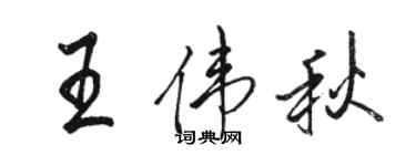 骆恒光王伟秋行书个性签名怎么写