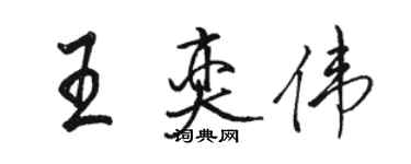 骆恒光王奕伟行书个性签名怎么写