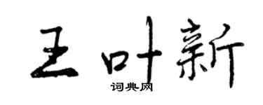 曾庆福王叶新行书个性签名怎么写