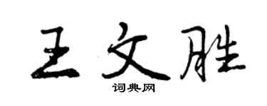 曾庆福王文胜行书个性签名怎么写