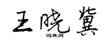 曾庆福王晓冀行书个性签名怎么写