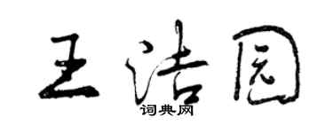 曾庆福王洁园行书个性签名怎么写