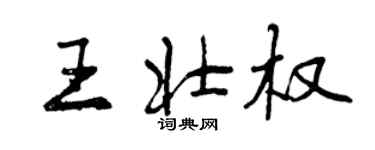 曾庆福王壮权行书个性签名怎么写