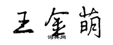 曾庆福王金萌行书个性签名怎么写