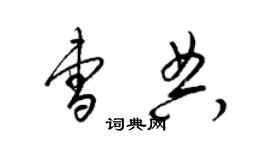 梁锦英曹典草书个性签名怎么写