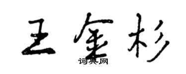曾庆福王金杉行书个性签名怎么写