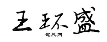 曾庆福王环盛行书个性签名怎么写