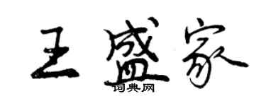 曾庆福王盛家行书个性签名怎么写