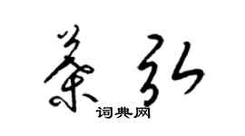 梁锦英叶弘草书个性签名怎么写