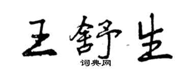 曾庆福王舒生行书个性签名怎么写