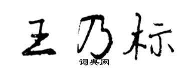 曾庆福王乃标行书个性签名怎么写