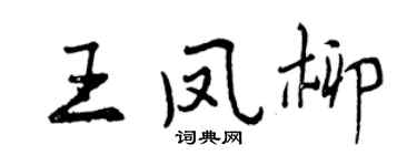 曾庆福王凤柳行书个性签名怎么写