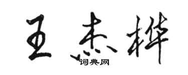 骆恒光王杰桦行书个性签名怎么写