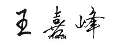 骆恒光王喜峰行书个性签名怎么写