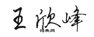 骆恒光王欣峰行书个性签名怎么写