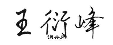 骆恒光王衍峰行书个性签名怎么写