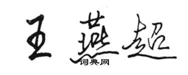 骆恒光王燕超行书个性签名怎么写