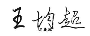 骆恒光王均超行书个性签名怎么写