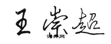骆恒光王崇超行书个性签名怎么写