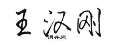 骆恒光王汉刚行书个性签名怎么写