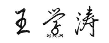 骆恒光王学涛行书个性签名怎么写