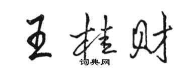骆恒光王桂财行书个性签名怎么写