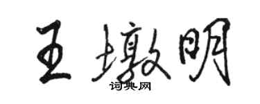 骆恒光王墩明行书个性签名怎么写