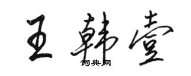 骆恒光王韩壹行书个性签名怎么写